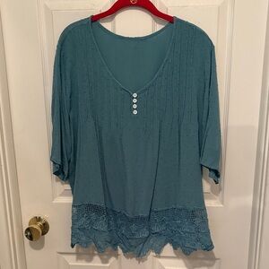 Elegant Teal Women's Top